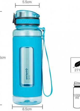 Бутылка для воды kingcamp silicon tritan bottle на 1л2 фото