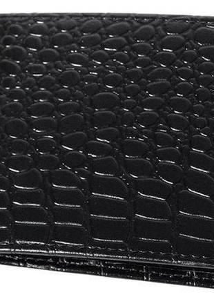 Зажим для купюр кожаный black croco vip collection 001.a.croc черный