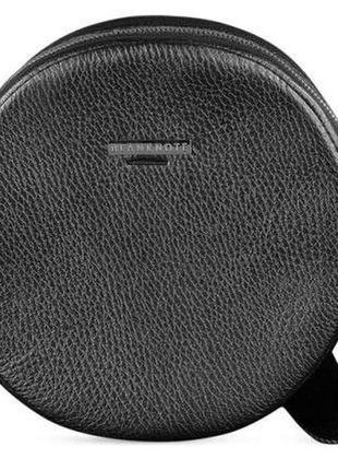 Женская круглая кожаная сумочка tablet blanknote bn-bag-23-onyx