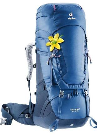 Туристический рюкзак deuter aircontact 50 + 10 sl 3320219 3399, 60л, синий