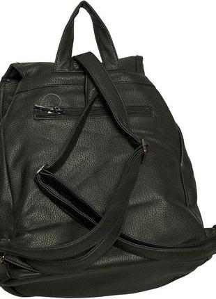 Городской женский рюкзак 08-4 искусственная кожа, 14 л, черный2 фото