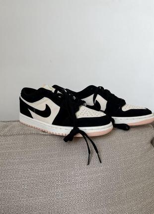 Женские кроссовки nike air jordan 1 black beige 36-37-38-397 фото