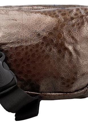 Женская поясная сумка из кожи tunonа коричневая3 фото