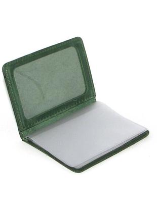 Подарочный набор dnk leather №11 (ключница + обложка на права, id паспорт) зеленый8 фото