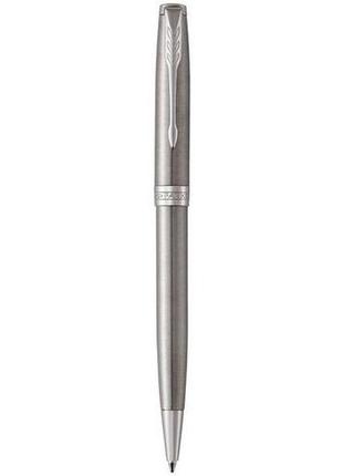 Ручка шариковая parker sonnet 17 stainless steel ct bp 84 232, серый