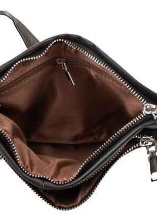 Женская поясная сумка valiria fashion  кожаная, черная7 фото