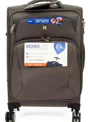 Чемодан малый it luggage it12-2225-08-s-s755, серый, 35л2 фото