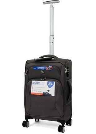 Чемодан малый it luggage it12-2225-08-s-s755, серый, 35л