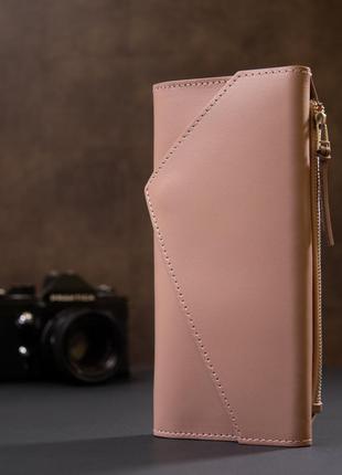 Женский кошелек grande pelle 11360 розовый8 фото