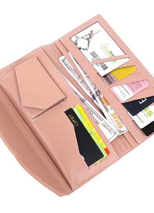 Женский кошелек grande pelle 11360 розовый3 фото