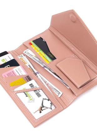 Женский кошелек grande pelle 11360 розовый4 фото