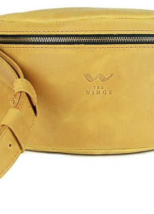 Поясная женская сумка на пояс the wings beltbag желтая