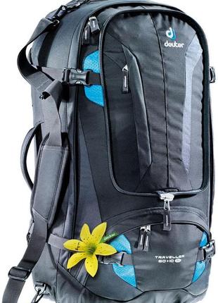 Рюкзак для туриста deuter traveller 60 + 10 sl 3510015 7321, 60+10л, черный2 фото