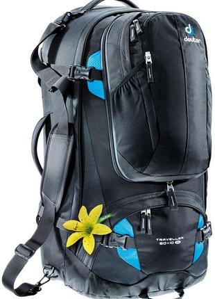 Рюкзак для туриста deuter traveller 60 + 10 sl 3510015 7321, 60+10л, черный