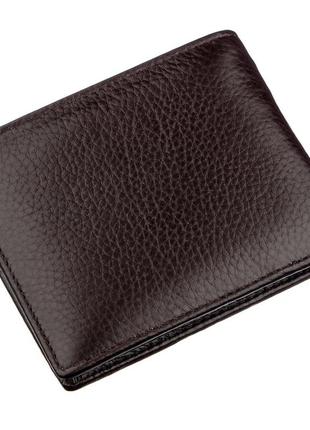 Кожаный мужской бумажник на магните boston 18829 коричневый, коричневый2 фото