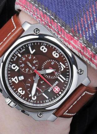 Прекрасный подарочный набор часы и нож wenger 77014 коричневый5 фото
