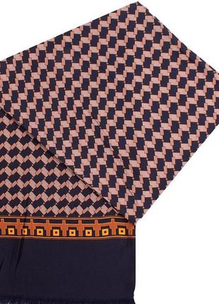 Мужской двусторонний шарф-кашне eterno черный, оранжевый1 фото