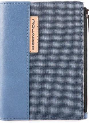 Тканевое портмоне piquadro pu4462bl av, мужское, синее