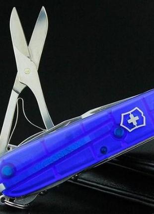 Швейцарский складной нож victorinox huntsman,синий8 фото