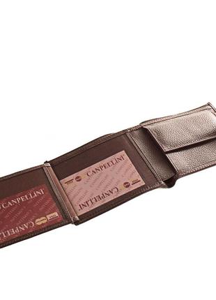 Мужской классический кожаный кошелек canpellini shi503-10-fl7 фото