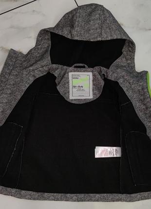 Демисезонная мальчиковая софтшелл куртка rebel 1-2 года (80-86 см)7 фото