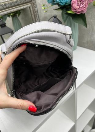 Черный практичный стильный универсальный рюкзак из экокожи люкс качества5 фото