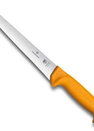 Кухонный нож victorinox swibo sticking, лезвие 18 см, желтый2 фото