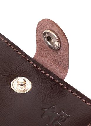 Кожаное мужское портмоне shvigel 16443 коричневый3 фото