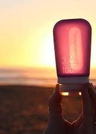 Силиконовая бутылка humangear gotoob large 100мл оранжевый2 фото