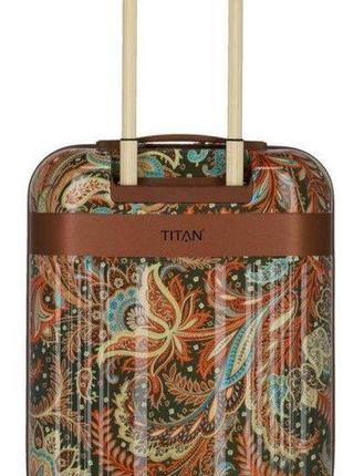 Пластиковый чемодан titan spotlight flash paisley bronze m, 69л разноцветный