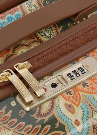 Пластиковый чемодан titan spotlight flash paisley bronze m, 69л разноцветный