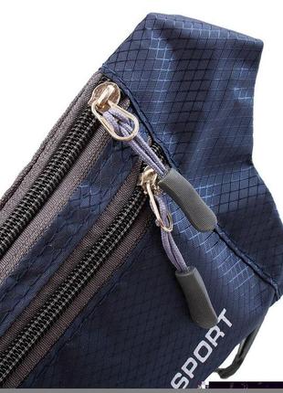 Мужская поясная сумка valiria fashion синий6 фото