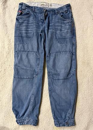 Штани джинси з манжетами великого розміру нові
