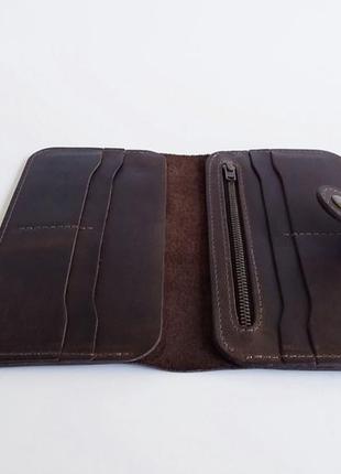 Универсальный кожаный кошелек, кошелек на заказ4 фото