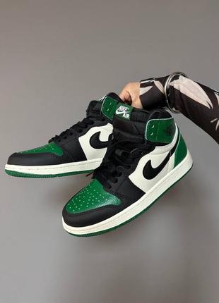 Кросівки жіночі nike air jordan retro 1 high “pine green” premium