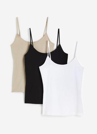 H&m x3 набор хлопковых маек база