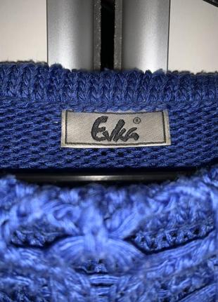 В`заимный свитер в ярко-синем цвете4 фото