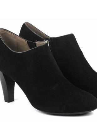 Женские черные демисезонные замшевые ботинка geox respira 41р. оригинал d34t6c