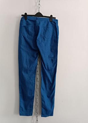 Джинсы ярко-синего цвета летний джинс тонкие denim co, eur 42(l)3 фото