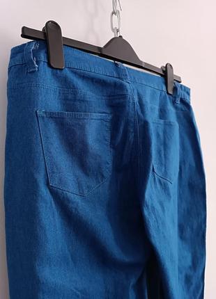 Джинсы ярко-синего цвета летний джинс тонкие denim co, eur 42(l)4 фото
