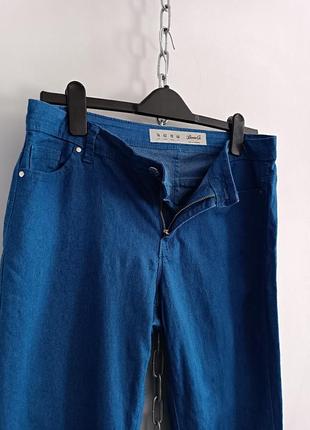 Джинсы ярко-синего цвета летний джинс тонкие denim co, eur 42(l)8 фото