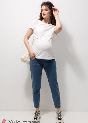 Вільні легкі джинси mom для вагітних sheldon denim s юла мама блакитний dm-23.011