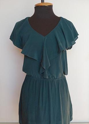 Шелковое короткое платье, шелковая туника, платье мини2 фото