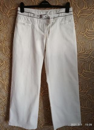 Белые стрейчевые джинсы прямого покроя next/размер 12