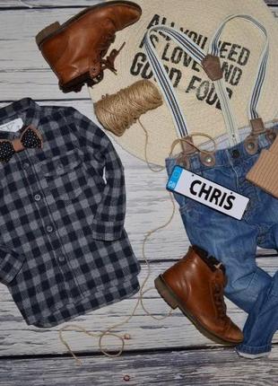 9 - 12 місяців 80 см дуже крута модна фірмова сорочка хлопчикові клітина next некст