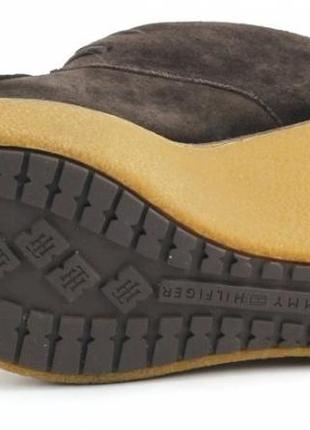 Женские коричневые демисезонные замшевые ботинки tommy hilfiger  41р. оригинал fw568160783 фото