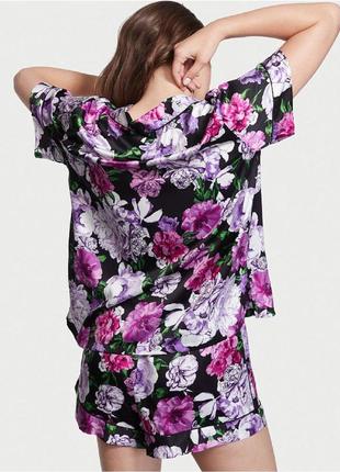 Сатинова піжама вікторія сікрет victoria's secret сорочка, шорти2 фото