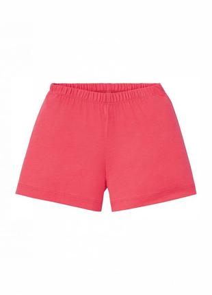 Пижамные шорты хлопковые трикотажные для девочки lupilu 349605 086-92 см (12-24 months) коралловый