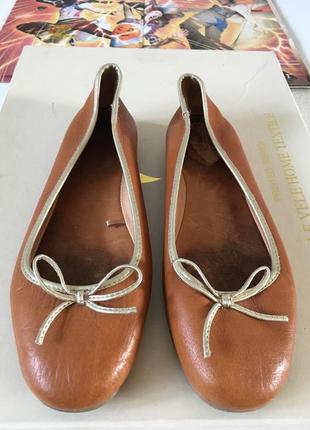 Zara шкіряні балетки p37-37,5