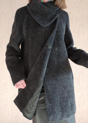 Cinzia rocca icons люксовое пальто из шерсти и альпаки с воротником альпака люкс8 фото